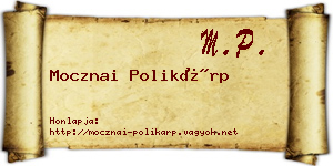 Mocznai Polikárp névjegykártya